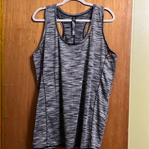 New Black and grey nyl 2x razor back tank.